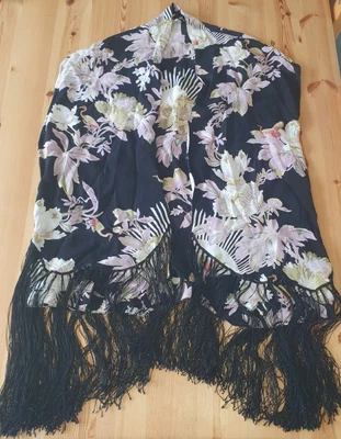 £5.99 • Buy Topshop Oversized Tassle Sleeveless Kimono Festival Hobo Holiday Uk 6