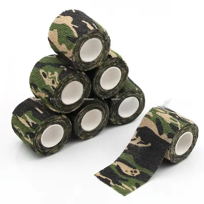 Army Hunting Camouflage Camo Tape Self Adhesive Camo Gun Wrap Rifle Sniper Tape • £3.50