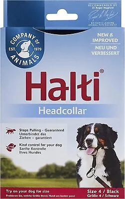 Halti Head Collar Dog Non Pull Training Size 4 Black New • £11.99