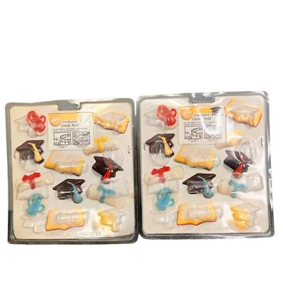 $14.99 • Buy Vintage Wilton Graduation Candy Mold Set Of 2 Cap Tassel Diploma Book
