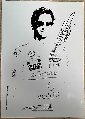 Jenson Button Signed Print From 2012 McLaren Mercedes Season - AFTAL RD COA • $18.59