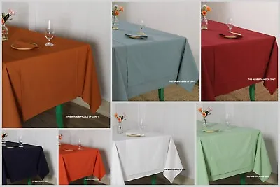 $21.99 • Buy Solid Color Pure Cotton Rectangular Table Cover Dining Table Kitchen Table Cloth
