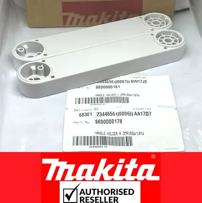 2 Xgenuine Makita Handle R+l For Jobsite Radio Dmr109w Dmr107w Dmr102w White • £13.86