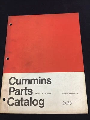 $15 • Buy Cummins V-504 ENGINE PARTS MANUAL CATALOG BOOK LIST GUIDE V-8 DIESEL 3379549 (D1