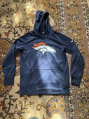 Nike Denver Broncos Dri-Fit Hoodie Men’s Medium On Field Navy Blue  • $24.99