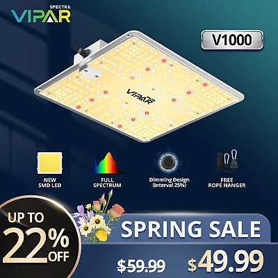 VIPARSPECTRA V1000 LED Grow Light Full Spectrum For Indoor Plants Veg Bloom IR • $49.99