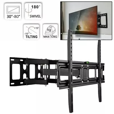 Flexible Double Arms LCD LED TV Wall Bracket 37 40 42 43 46 47 50 55 60 65 70 80 • £29.63