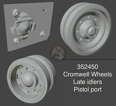 Resicast 1/35 Road Wheels W/Late Idlers & Pistol Ports For Cromwell Tank 352450 • $43.95