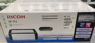 Ricoh Aficio SP112 USB Mono Laser Printer With 407167 Toner • $95