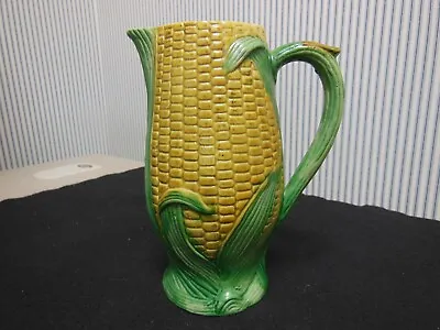 Excellent Antique Unsigned Majolica Corn Cob Pitcher 6 3/4  • $85