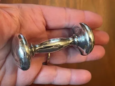 Much-loved Vintage Inman Sterling (marked) Silver Baby Rattle Barbell Shape  • $35