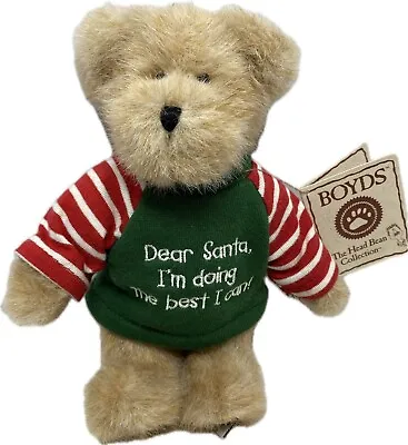 Boyds Bear The Head Bean Collection Dear Santa I’m Doing The Best I Can! 2006 • $14.99