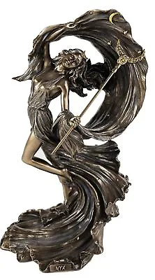 10 3/4  Greek Mythology Primordial Goddess Of Night Statue Bronze Color • $81