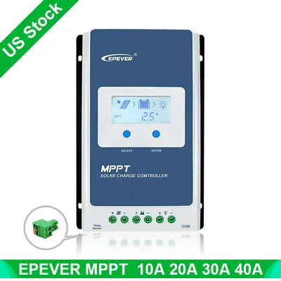 EPEVER MPPT Solar Charge Controller 10A 20A 30A 40A  Solar Panel Regulator • $76.99