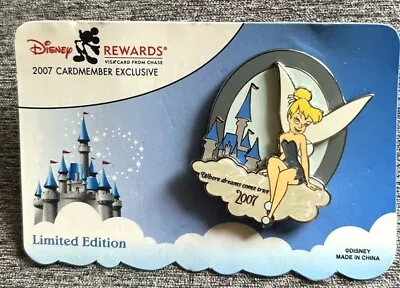 Disney Tinker Bell Visa Rewards 2007 Cardholder Pin - Free Shipping! • $24.90