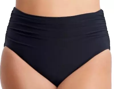 New Magicsuit 60030059 Black Shirred Jersey Swim Swimsuit Bottoms Size 10 • $36.50