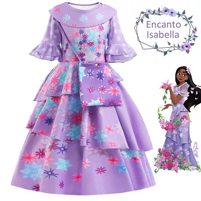 £6.99 • Buy Encanto Isabella Cosplay Party Costume Girls Princess Flower Fancy Dress Up Bag