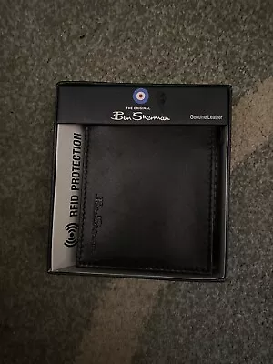 $12.99 • Buy Ben Sherman Men's Leather Wallet RFID Black Kensington Collection Brand New