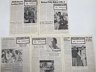 1974 NASCAR Newsletter Lot Of 5 News Bureau Vintage Racing Memorabilia • $14.95