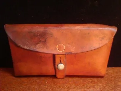 Vintage 1965 Swiss Army LEATHER Belt Bag MILITARY Zurich FRUET • $72