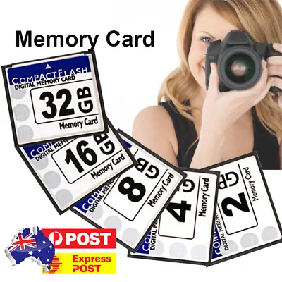 Memory Compact Flash CF Card 8GB 16GB 32GB High Speed DSLR Camera HD 3D Video AU • $18.49