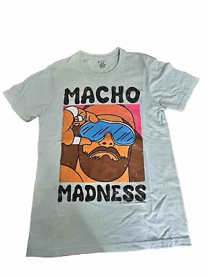 Bespoke Macho Madness Mint Green  T-Shirt Size M Vintage Wrestling Graphic Men's • $25