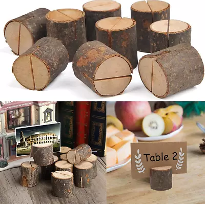 Wooden Table Card Holder Number Place Menu Name Stand Wedding Party Decor 20/50. • £6.99