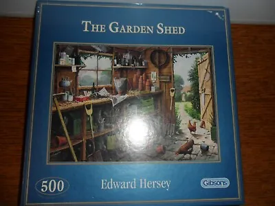  The Garden Shed  By Edward Hersey 500 Piece Puzzle - Gibsons NEW Free P & P • £12.20