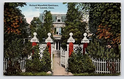 C1908~Actor Richard Mansfield's Residence~House~Exterior~New London CT~Postcard • $9.99