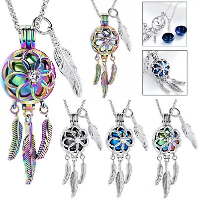 Dreamcatcher With Feather Cremation Jewelry For Ashes Necklace That Opens Inside • $9.99