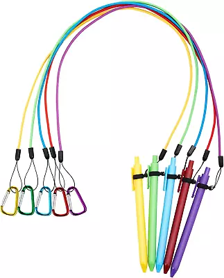 5 Sets 24 Inch Pen Leash Lanyard Holder Pen Silicone Ring  • £16.97