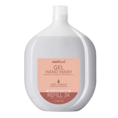 Method Vanilla & Raspberry Scent Gel Hand Wash Refill 34 Oz Plant Based New • $18.99