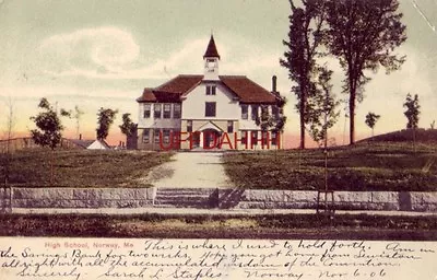 Pre-1907 HIGH SCHOOL NORWAY ME. 1906 • $7.49