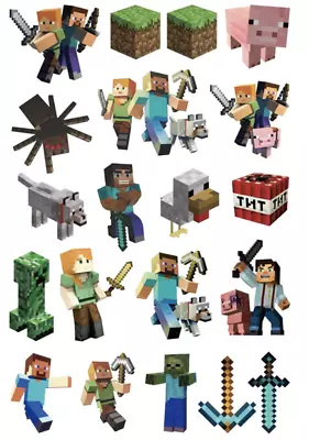 $2.50 • Buy Kids Minecraft Temporary Tattoos Boys Girls Party Birthday Princess Frozen