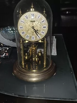 Vintage German Kundo Brass Anniversary Quartz Clock W Bell Rare • $90