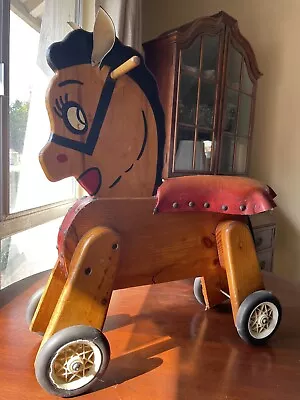 Vintage Toy Horse On Wheels  • $40