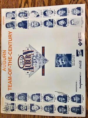 Auburn University Vintage Team Of The Century Poster With 3 Signatures  • $99