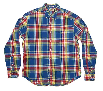 £74.45 • Buy GANT RUGGER Men's Lightning Blue Syracuse Twill Check EZ OBD Shirt NWT