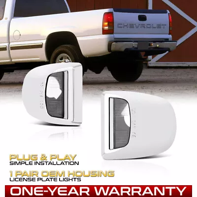 1999-2013 Chevy Silverado Avalanche Chrome License Plate Light Tag Lamp Housing • $9.98