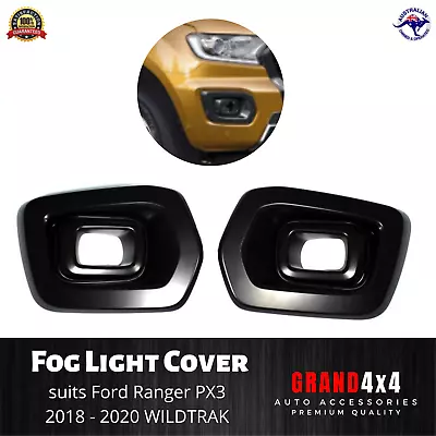 Fog Light Cover Trim Matte Black To Suit Ford Ranger PX3 2018-2021 Wildtrak • $59.80