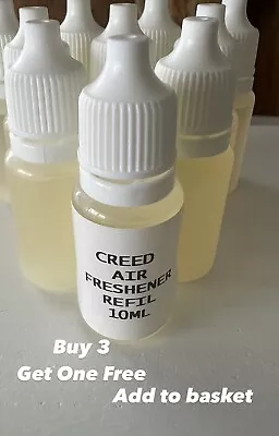 10ml Refill For Car Air Freshener Oil Diffuser Aftershave Perfume Creed • £3.75