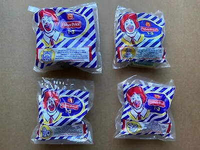 2005  Fisher Price McDonalds Happy Meal Under 3 Toy SET OF 4 • $12.95