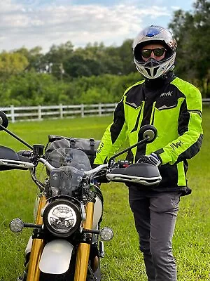 Adventure/Touring Motorcycle Jacket For Men Textile Motorbike CE Armored Waterpr • $189.81