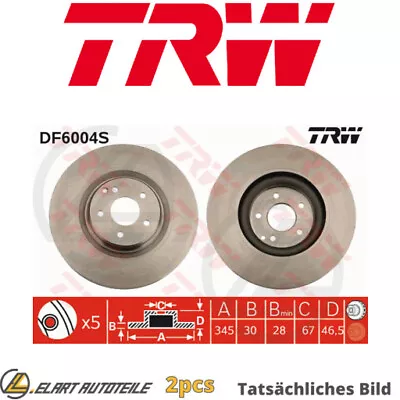 2x THE BRAKE DISC FOR MERCEDES BENZ CLK CABRIOLET A209 M 273 967 M 113 968 TRW • $264.27