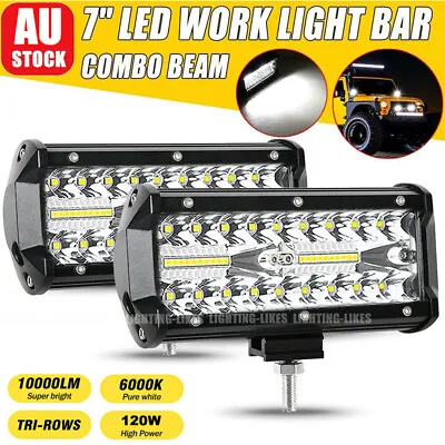 2x 7inch LED Work Light Bar Flood Spot Lights Driving Lamp Offroad Car Truck SUV • $21.99