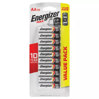 Energizer Max AA Batteries 10 Pack Value • $13.99