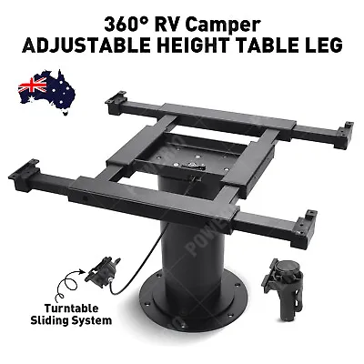 Adjustable Height Table Leg & Turntable Sliding System For Camper Caravan RV Kit • $405