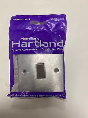 Hamilton Hartland 74rrtss-w Satin Steel 1g 10ax Push To Make Retractive Rocker • £12