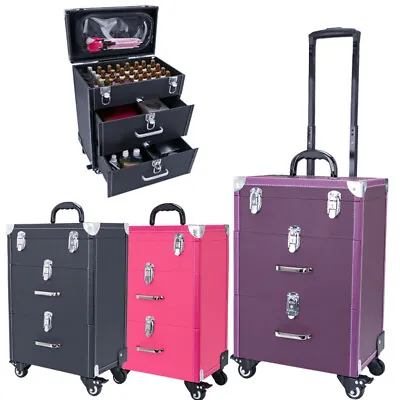 Professional Makeup Trolley Case Nail Beauty Organizer Drawer Cosmetic Storage • £59.95