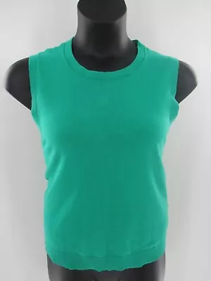 J Crew Womens X-Large Green Solid Sleeveless Sweater Vest : Brand New • $19.99